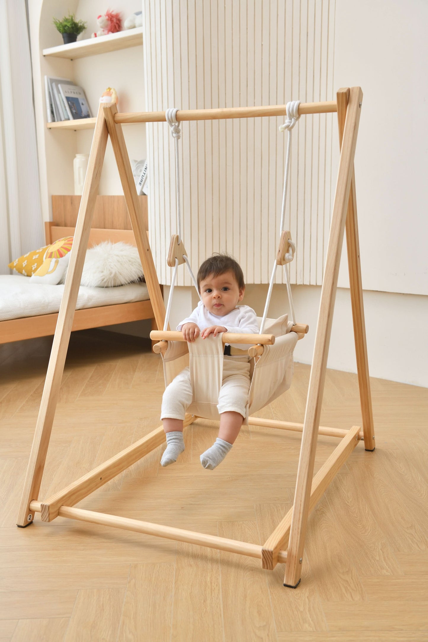Three Little Tots Spruce Foldable Baby Swing - Blue Wave, eighth additional photo