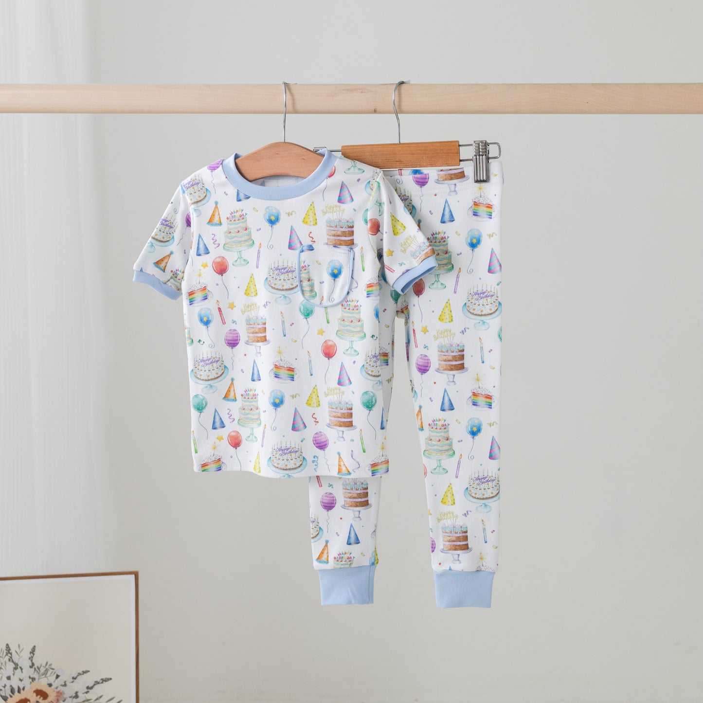 Three Little Tots Happy Birthday Organic Cotton Pajama Set