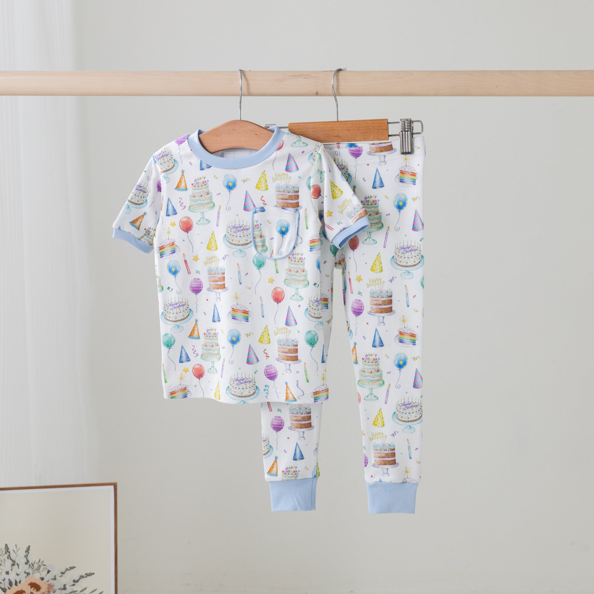 Three Little Tots Happy Birthday Organic Cotton Pajama Set