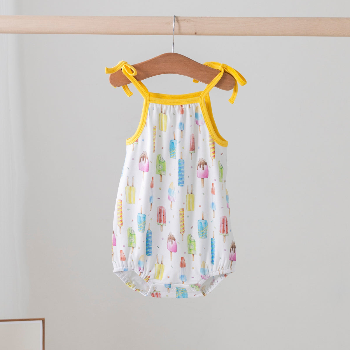 Three Little Tots Let's Chill Organic Cotton Shoulder-Tie Onesie