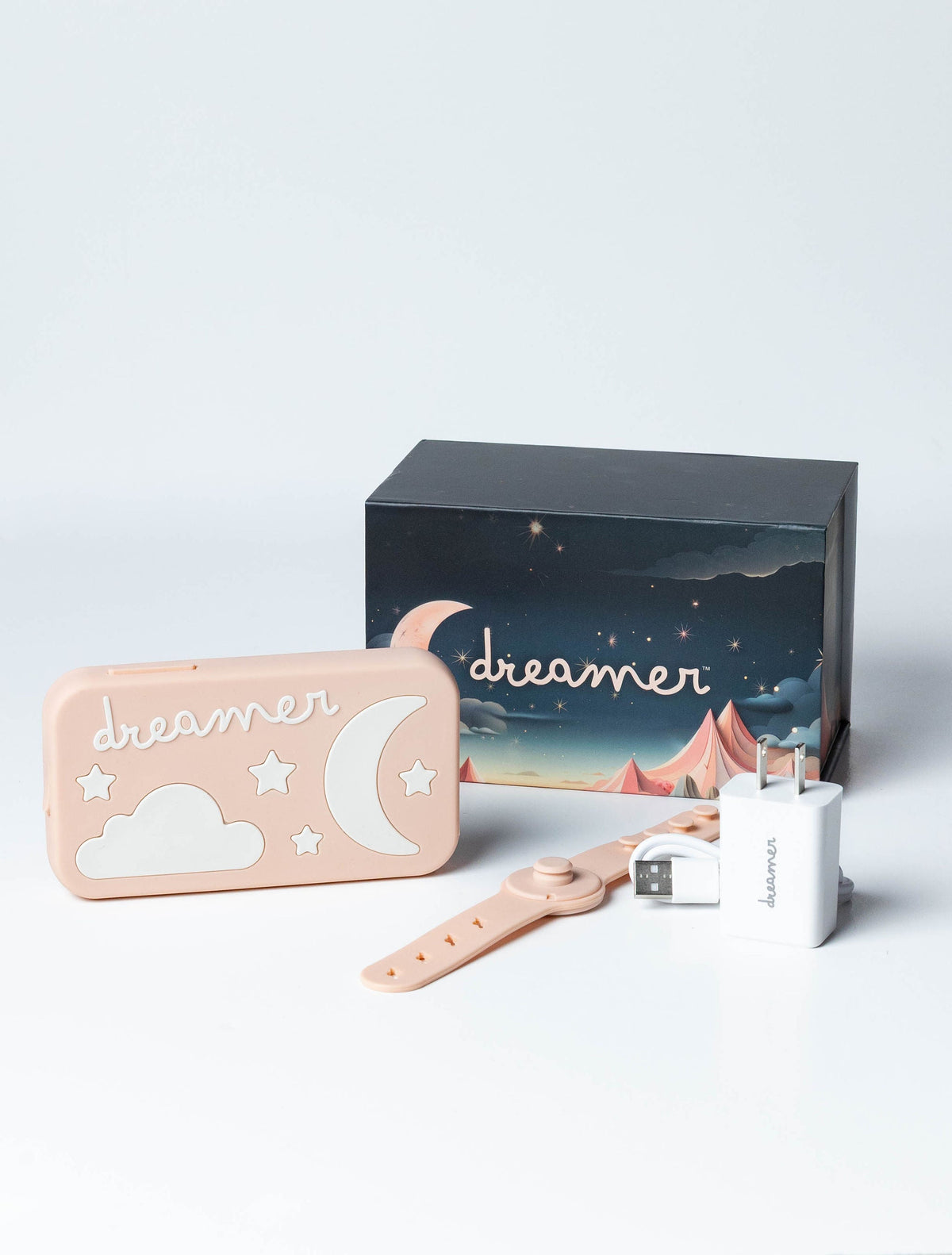 Three Little Tots Dreamer Designed to Calm Bedtime Stress, in Peach Dreamer