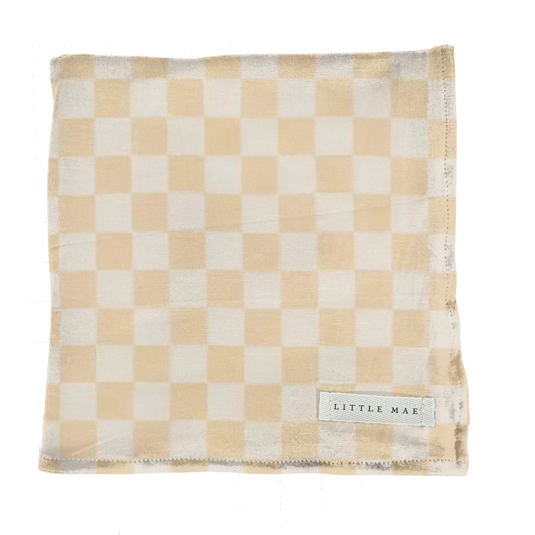 Beige & White Checkered Stretch Swaddle