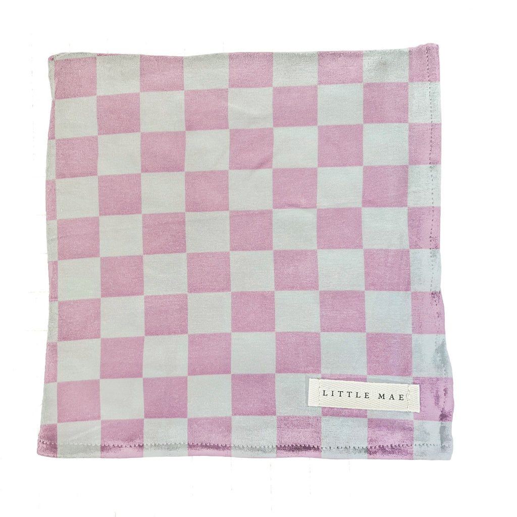Sugar Pink & White Checkered Stretch Swaddle