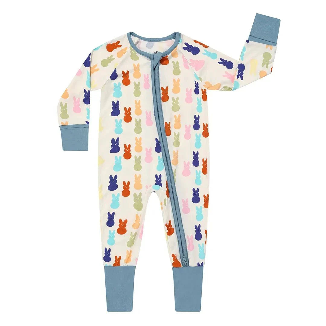 Emerson and Friends - Peeps Easter Bunny Bamboo Pajamas Baby Pajamas Footie Pajama