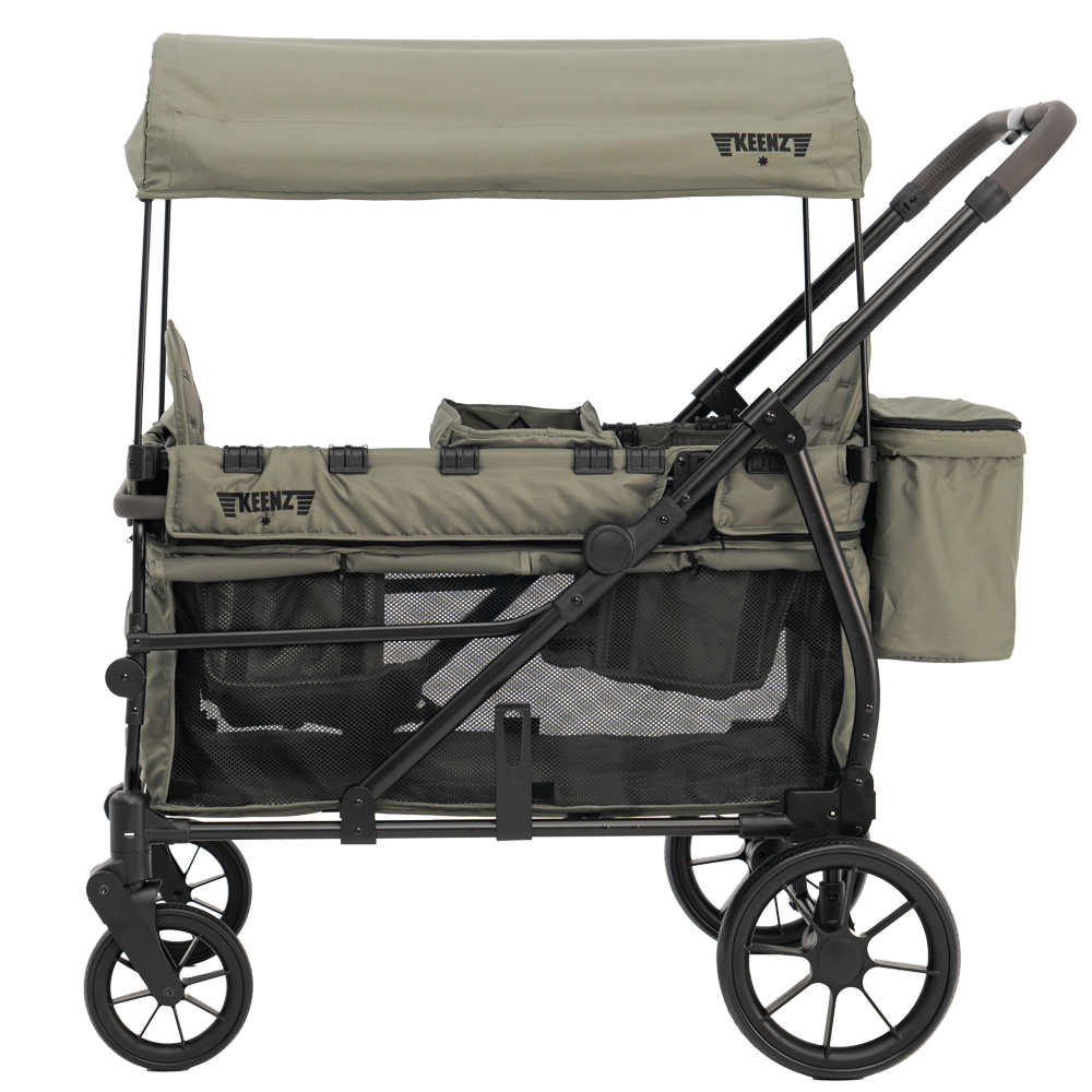 Three Little Tots Keenz Viva 2-Passenger Stroller Wagon Compact Power for City Life, front view