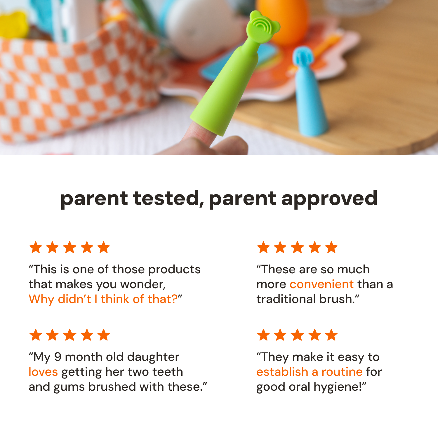 oogiebear finger brush and tongue scraper