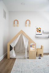 Three Little Tots Flair Playhouse and Sensory Desk - Black and White, third additional photo