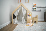 Three Little Tots Flair Playhouse and Sensory Desk - Black and White, seventh additional photo