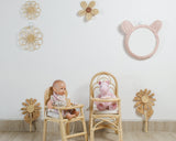 Sweet Bloom Rattan Flower Wall Art – Cute Boho Nursery & Girls Room Decor