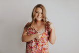 Ultra-soft, stretchy maternity gown with full backside coverage, perfect for pre and post-baby comfort.