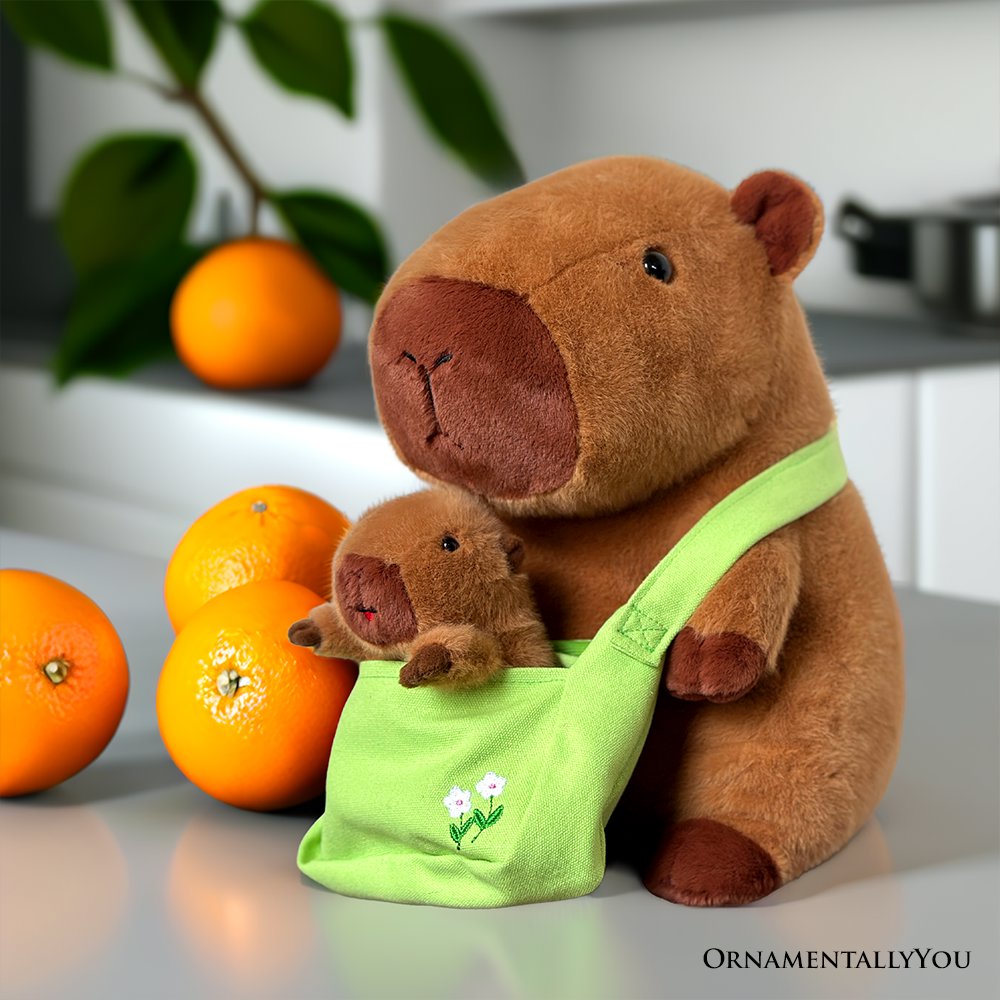Three Little Tots Coco the Capybara and Her Baby Plushie Set Adorable 12 Stuffed Animal Toy Gift for, extra product detail