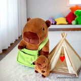 Three Little Tots Coco the Capybara and Her Baby Plushie Set Adorable 12 Stuffed Animal Toy Gift for, additional view