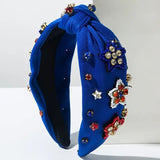 Three Little Tots Fourth of July Headband Red White and Blue, additional view