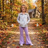 Ghost pullover lavender pants girls Halloween set