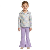 Ghost pullover lavender pants girls Halloween set
