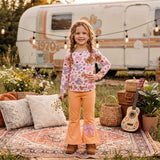 Bow skull top pants kids girls Halloween outfits