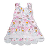 Sleeveless princess castle girls summer athletic dress