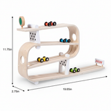 Three Little Tots Wooden Car Ramp Racer Montessori Rolling Track Toy for Toddlers, second additional photo