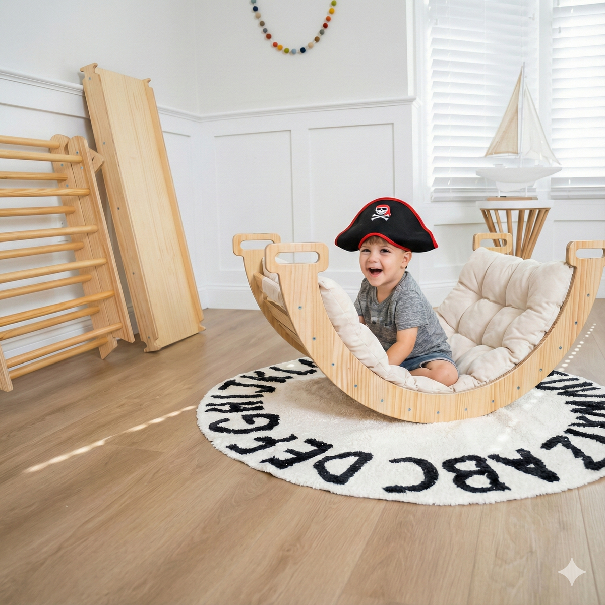 Three Little Tots Thick Cushion for our Hazel Rocker - Rocker Not Included, additional product photo