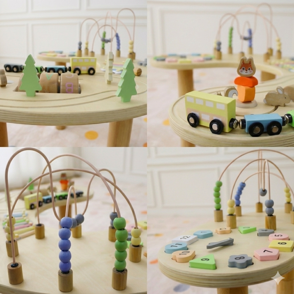 Three Little Tots Wooden Multi-Activity Sensory Play Table, extra product detail