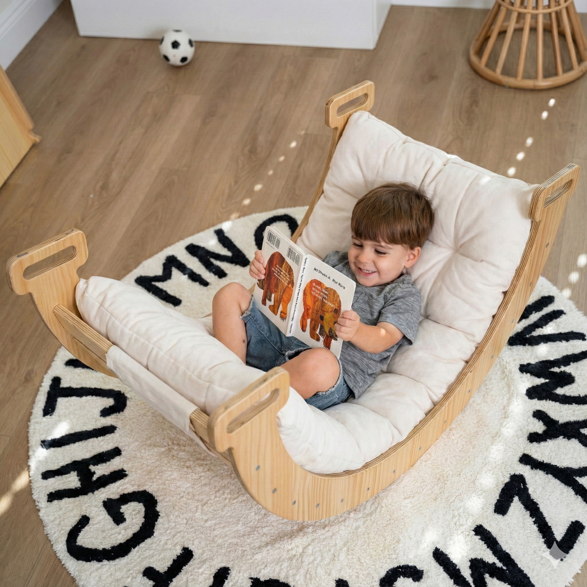 Three Little Tots Thick Cushion for our Hazel Rocker - Rocker Not Included