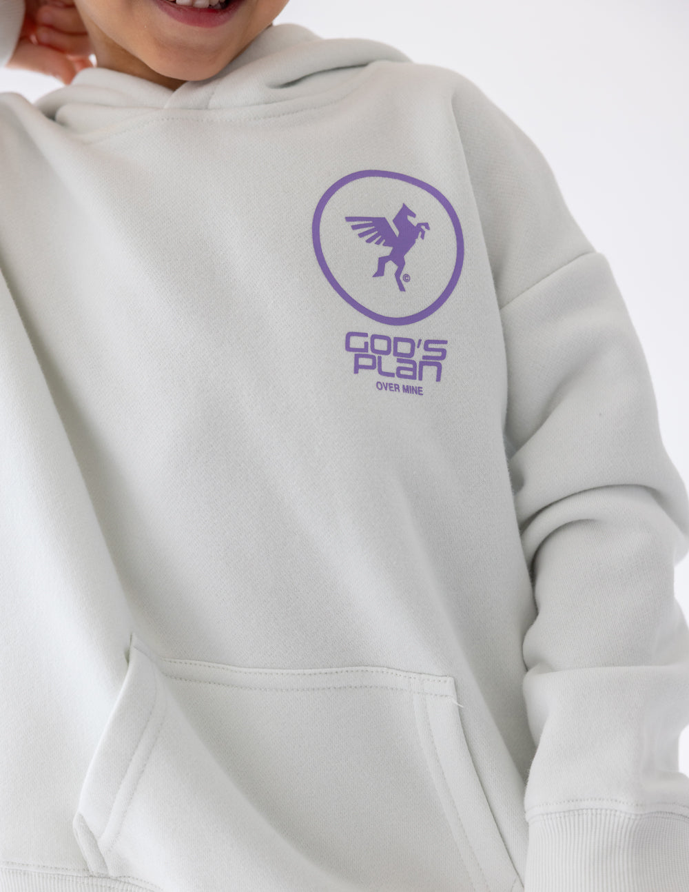 Three Little Tots God's Plan Racing Kids Hoodie, alternate angle
