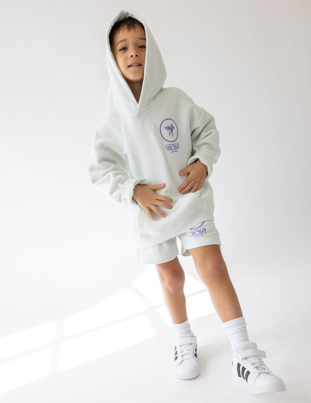 Three Little Tots God's Plan Racing Kids Hoodie, additional view