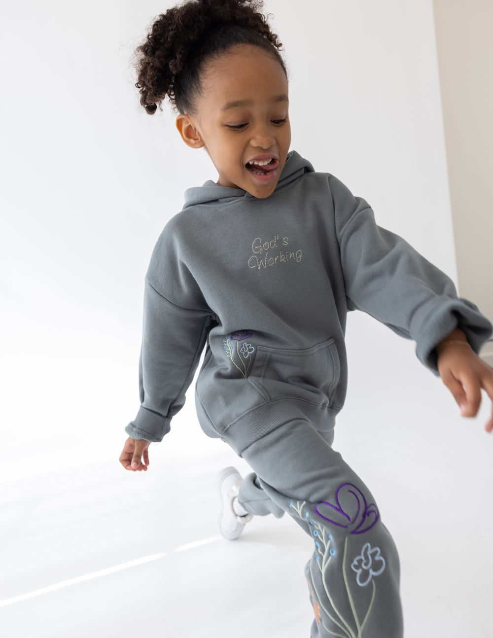 Three Little Tots God's Still Working Kids Hoodie, additional product photo
