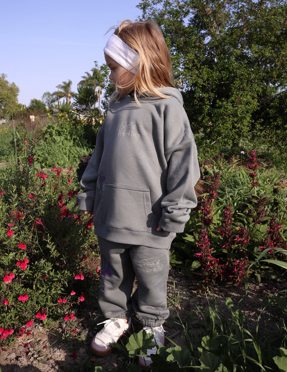 Three Little Tots God's Still Working Kids Hoodie, fourth additional photo