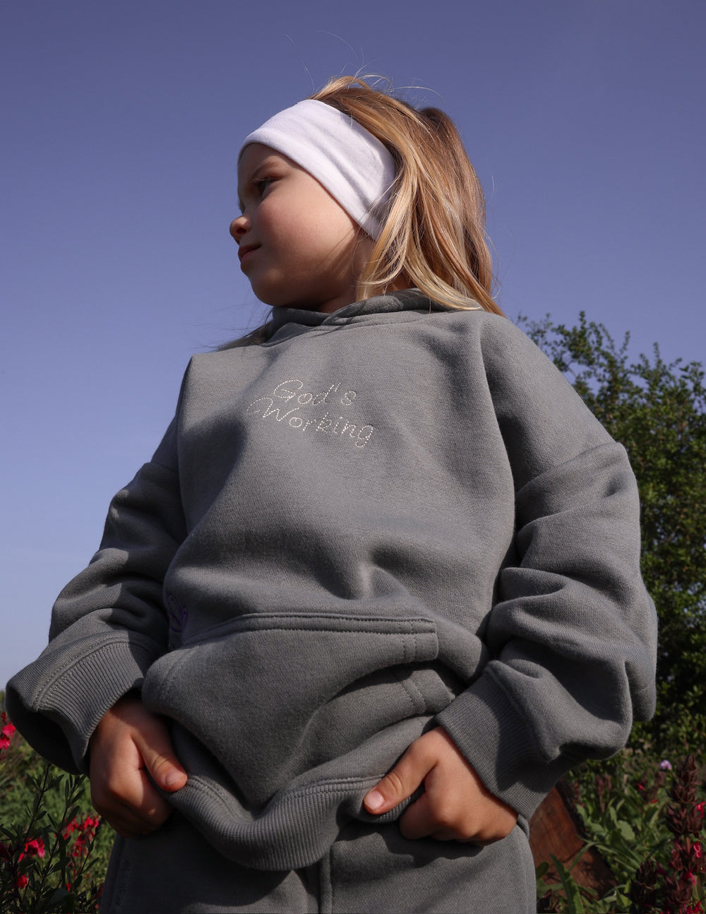 Three Little Tots God's Still Working Kids Hoodie, sixth additional photo
