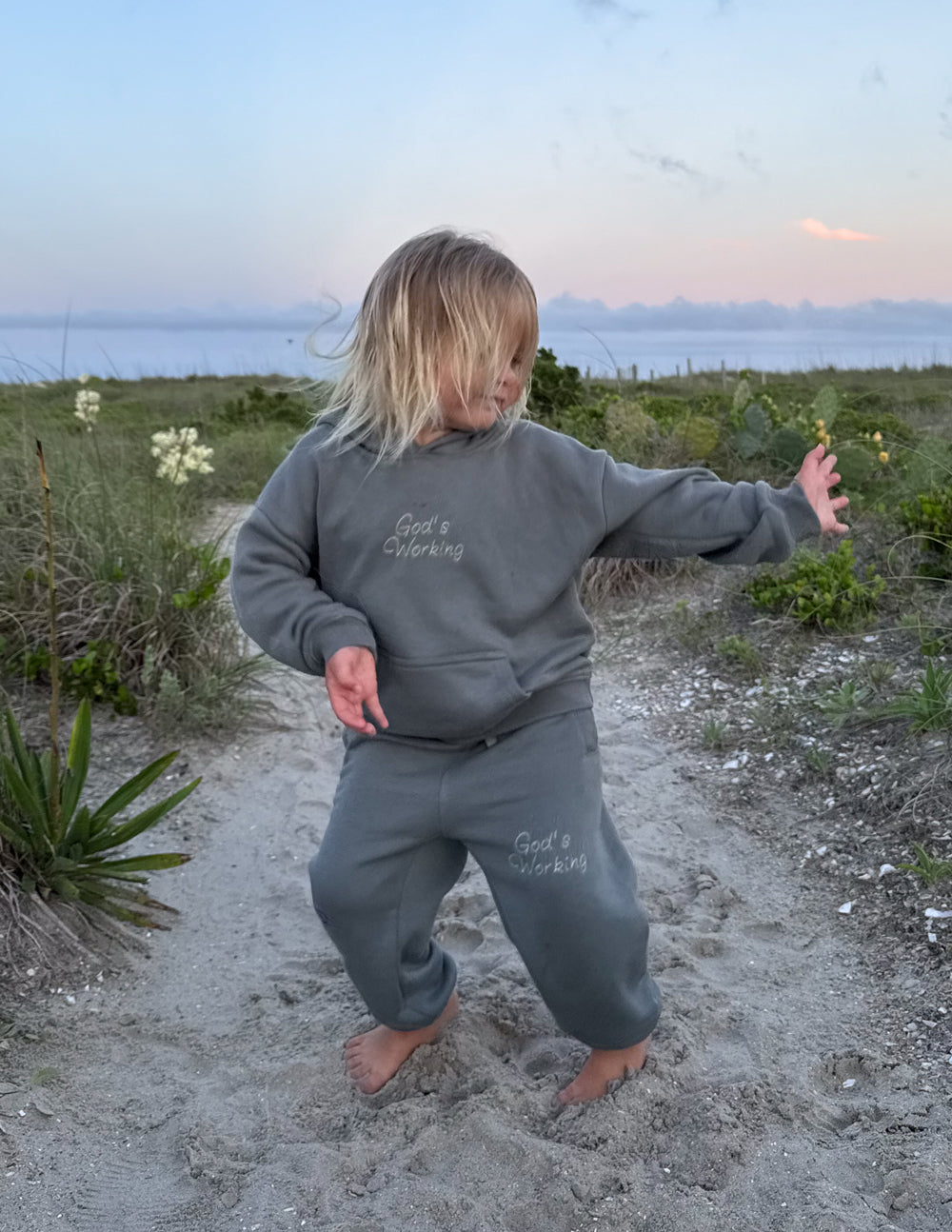 Three Little Tots God's Still Working Kids Hoodie, third additional photo