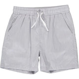 Grey Micro Stripe Swim Shorts
