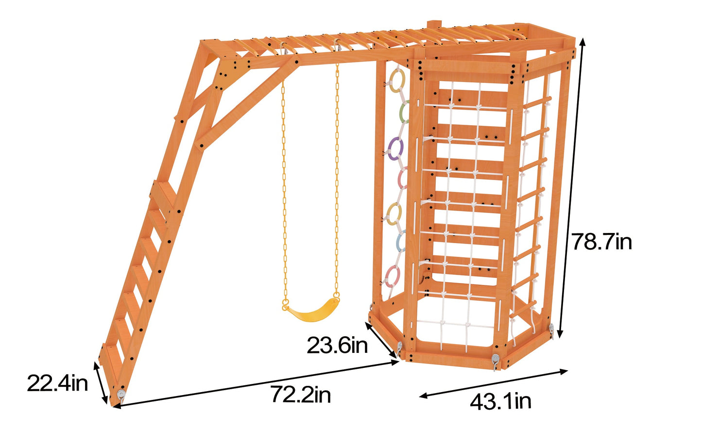 Three Little Tots Hawthorn Octagon Outdoor Jungle Gym, third additional photo