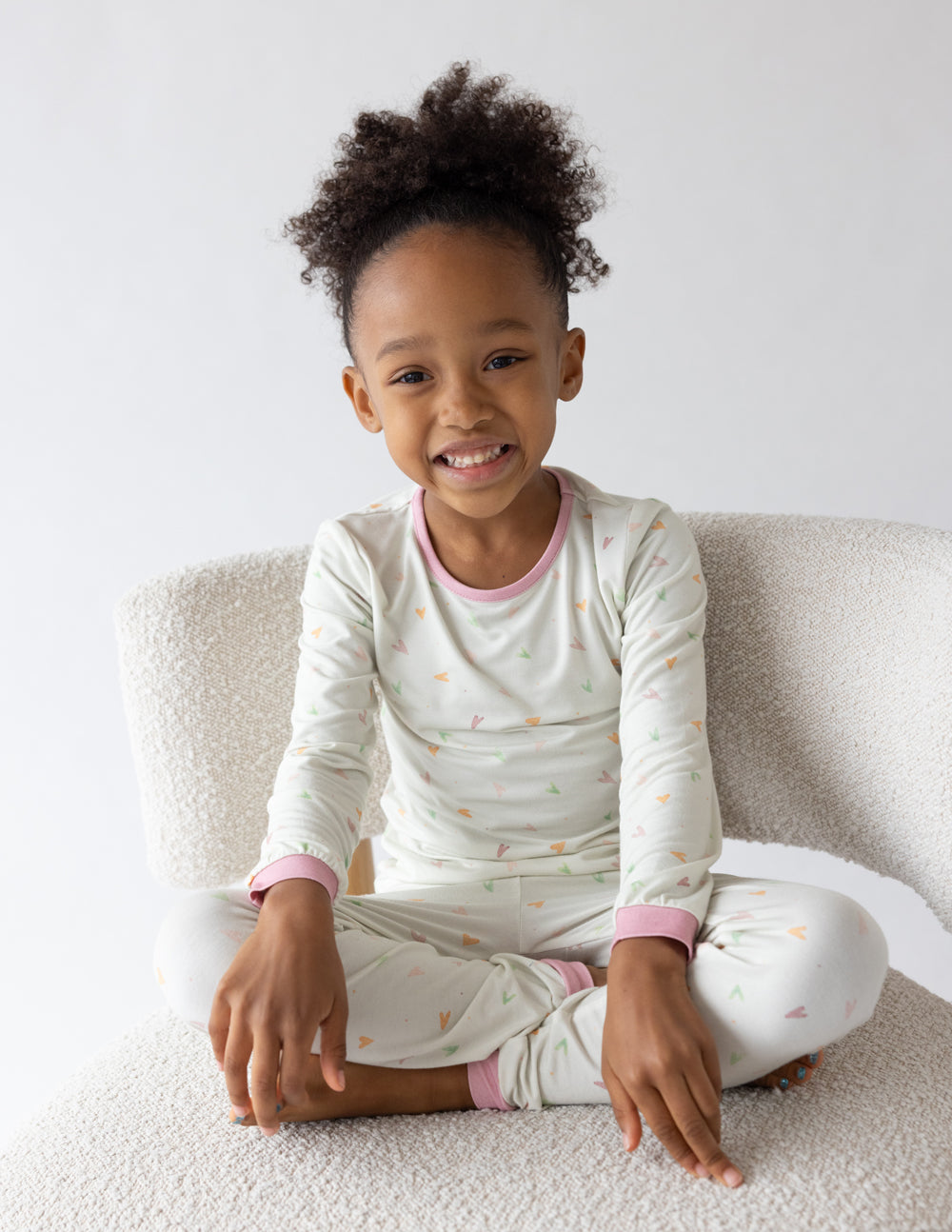 Three Little Tots Heart Bamboo Kids Pajama Set
