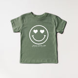 Heart Smile Jesus Loves Me Organic Cotton Baby And Kids Tee