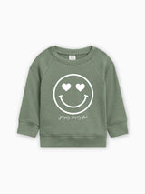 Heart Smiley Face Jesus Loves Me Easter Baby And Toddler Organic Cotton Pullover
