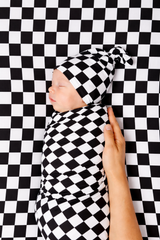 Race Black Checkered Knotted Hat