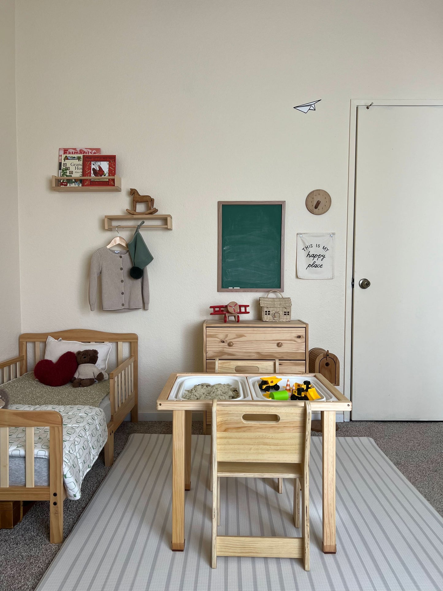 Three Little Tots Cordia Wooden Kids Activity Table and Chair Set Montessori-Inspired Desk for Play , fifth additional photo