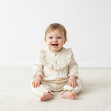 Three Little Tots Emilia Ruffle Muslin Romper