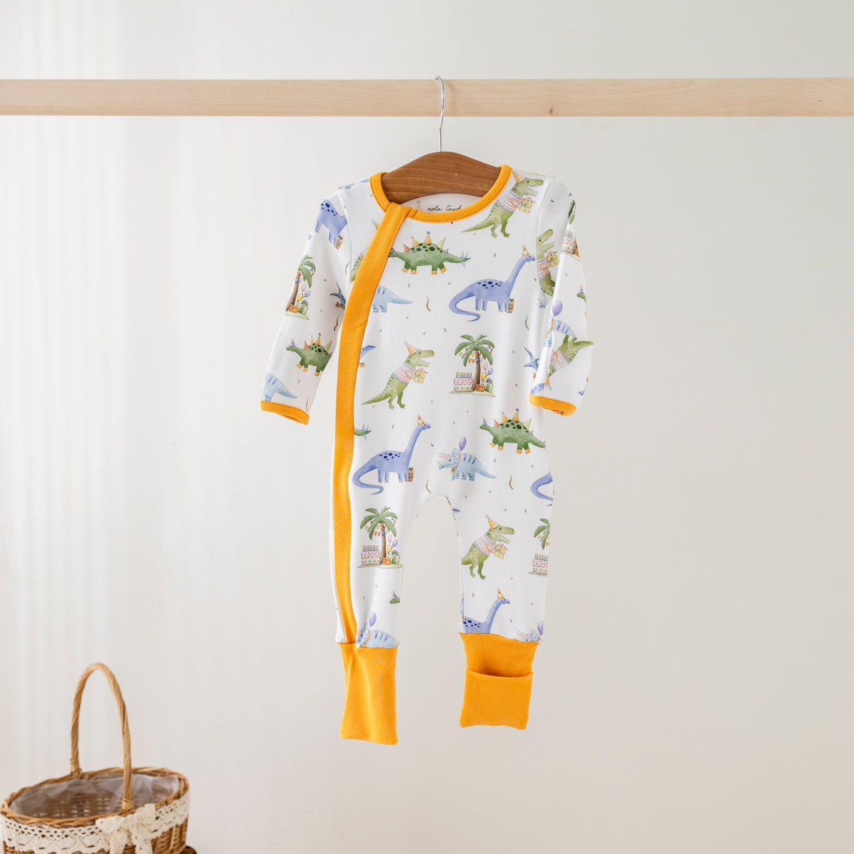 Three Little Tots Dino-mite Birthday Organic Cotton Pajamas, additional product photo