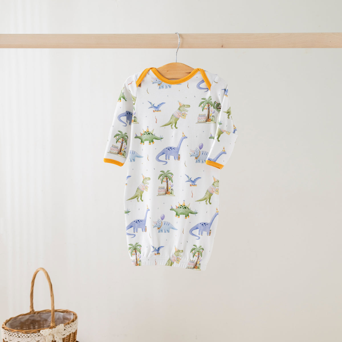 Three Little Tots Dino-mite Birthday Organic Cotton Pajamas, alternate angle