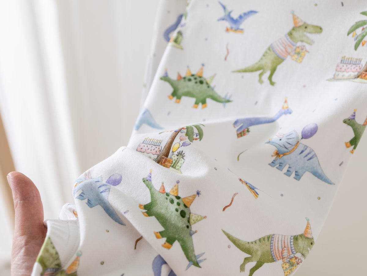 Three Little Tots Dino-mite Birthday Organic Cotton Pajamas, another angle