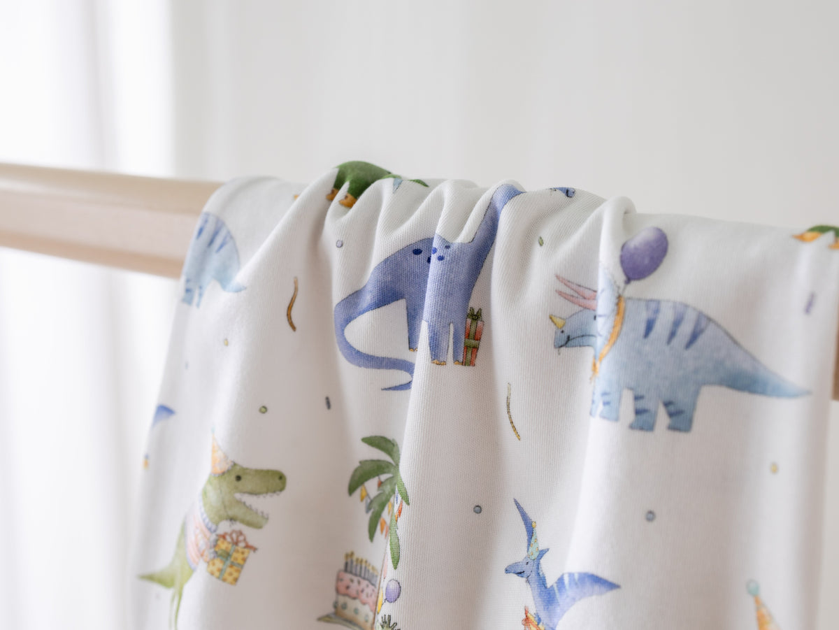 Three Little Tots Dino-mite Birthday Organic Cotton Pajamas, second additional photo