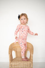 Three Little Tots Pups and Kisses Long Sleeve PJ - Pink