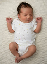 Cream Short Sleeve Organic Bodysuit