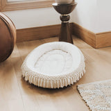 Three Little Tots Oval Play Mat, in Ivory