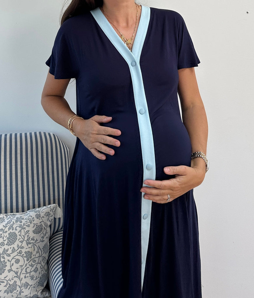 Luxe Labor & Delivery Gown - Hospital Alternative with Epidural Access
