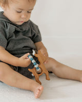 Wooden Teether with Silicone Ring