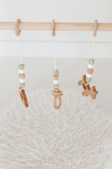 Sage green Gym toys/Wooden play gym, baby gym,