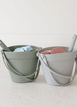 Silicone Sand bucket with toys and shovel